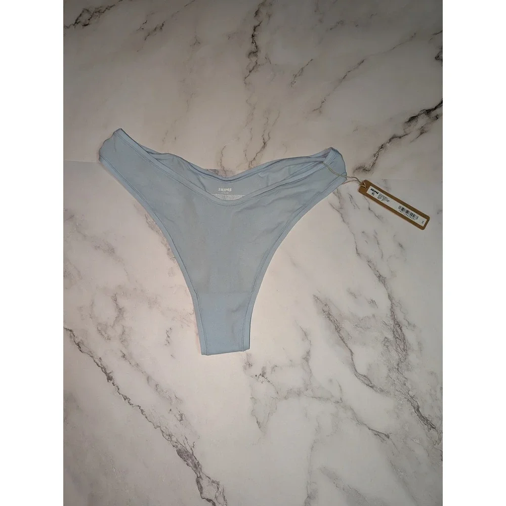 SKIMS Fits Everybody Dipped Front Thong Opal Blue PN-DTH-2027 Womens 3X NWT